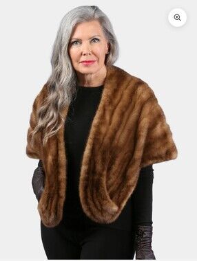 Vintage Brown Mink Fur Stole